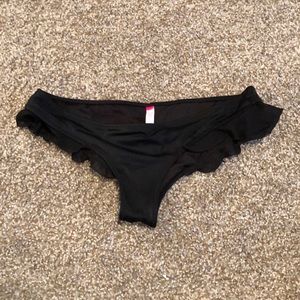 Victoria Secret Pink Black Swim bottoms size Small